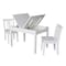 International Concepts Rectangle Table with 2 San Remo Juvenile Chairs, 24 W, 33.1 L, 22.2 H, Wood, White K08-JT2532L-CC105-2 - alternate 4